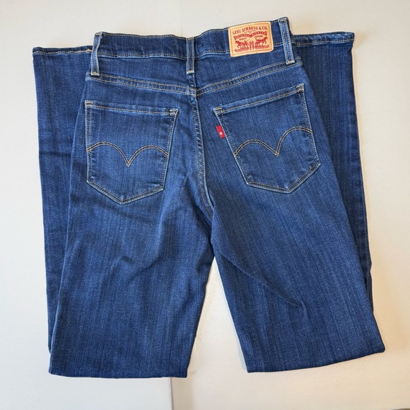 Levi's High Rise straight Dark Blue Women's Jeans - Picture 4 of 6